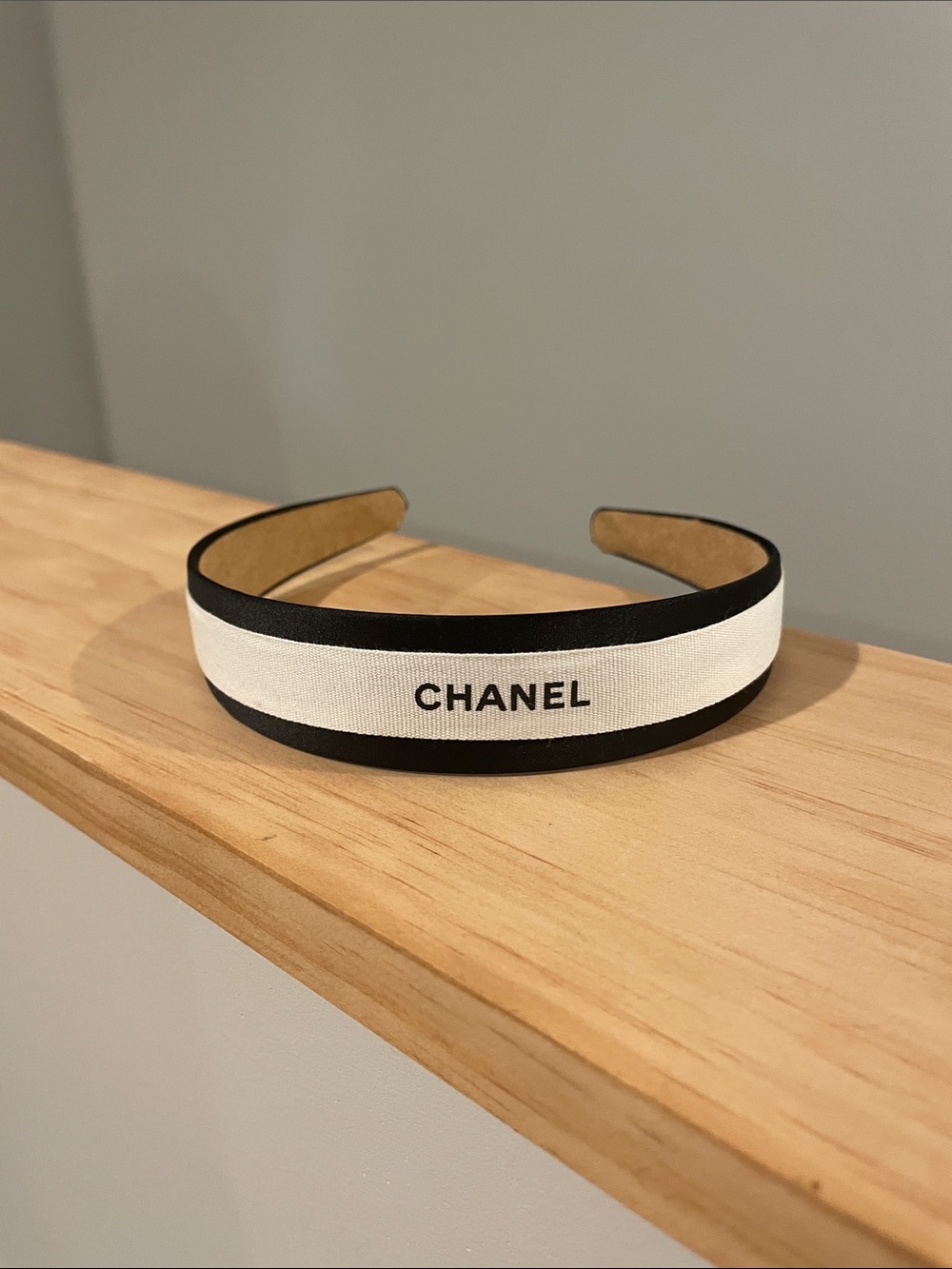 UPCYCLED - headband using authentic CHANEL ribbon